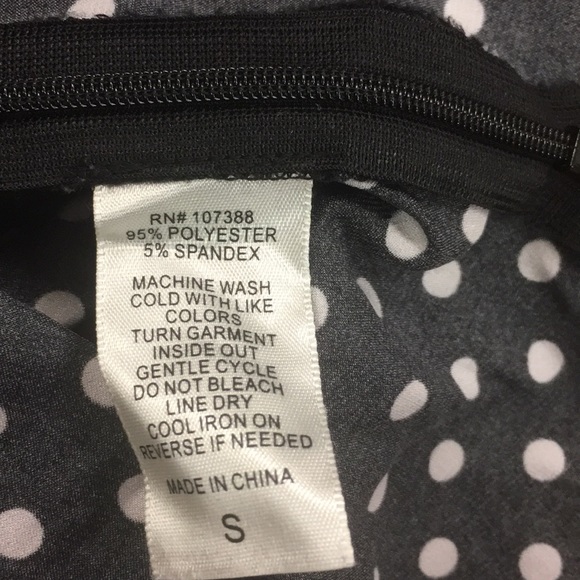 Studio Y Polka Dot Tank Top Sz S Full Zipper Side - Picture 6 of 7